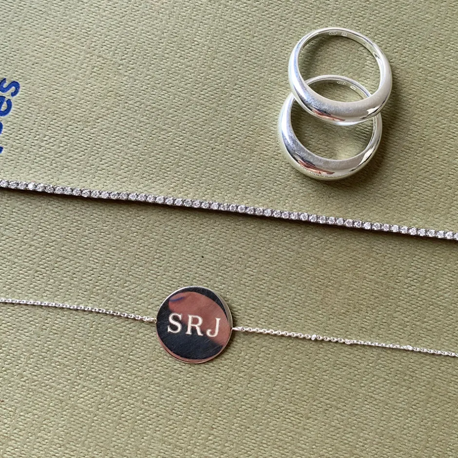 Clearance Curve Dome Ring Set in Silver Best Friend Gifts | 925 Sterling Silver
