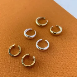 Online Curve Ear Cuff Set in Gold Best Friend Gifts | 18k Fine Gold Plated