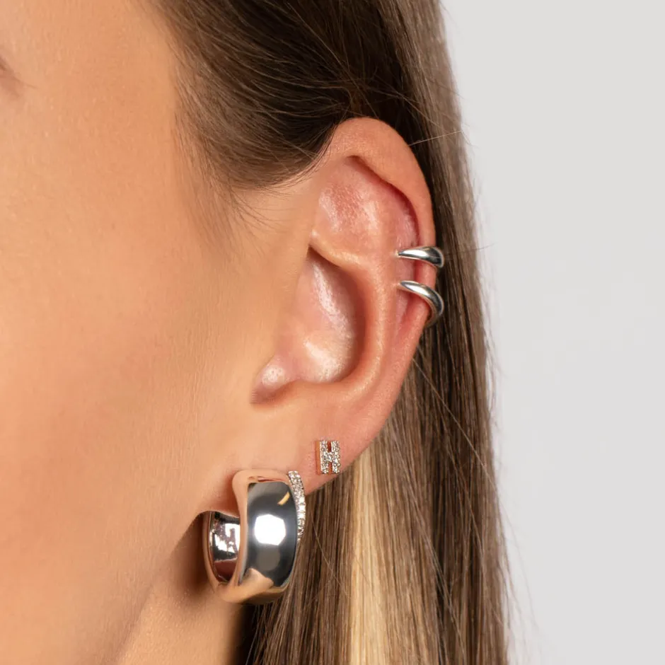 Best Curve Ear Cuff Set in Silver Best Friend Gifts | 925 Sterling Silver