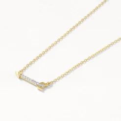 Discount Diamond Arrow Necklace in 10k Gold Symbolic Jewellery | Natural Diamonds