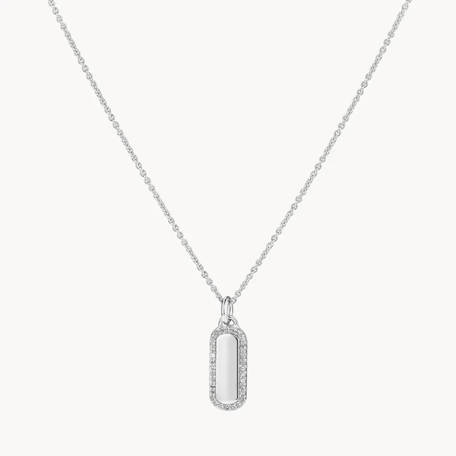 Best Diamond Bar Necklace in Silver Bridal Gifts | Family Gifts