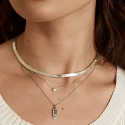 Best Diamond Bar Necklace in Silver Bridal Gifts | Family Gifts