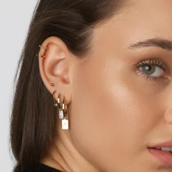 Online Diamond Bar Single Ear Cuff in 10k Gold Gifts For Her | Natural Diamonds