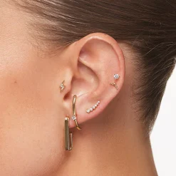 Sale Diamond Climber Stud Earrings in 10k Gold Gifts For Her | Luxe Gifting