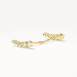 Sale Diamond Climber Stud Earrings in 10k Gold Gifts For Her | Luxe Gifting