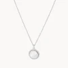 Online Diamond Disc Necklace in Silver Gifts For Him | Bridal Gifts