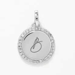 Online Diamond Disc Necklace in Silver Gifts For Him | Bridal Gifts