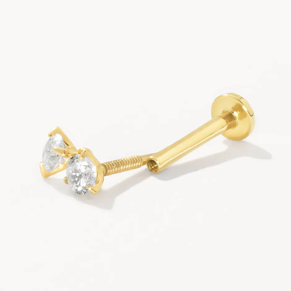 Discount Diamond Drop Helix Single Stud Earring in 10k Gold Best Selling Gifts | Gifts For Her