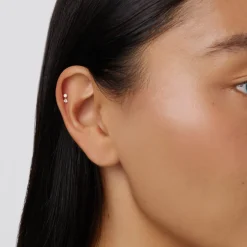 Discount Diamond Drop Helix Single Stud Earring in 10k Gold Best Selling Gifts | Gifts For Her