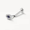 New Diamond Evil Eye Helix Single Stud Earring in Silver Symbolic Jewellery | 925 Sterling Silver