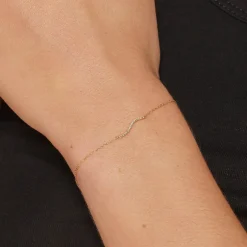 Online Diamond Fine Wave Bracelet in 10k Gold Best Selling Gifts | Under $300
