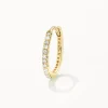 Online Diamond Helix Huggie Single Earring in 10k Gold Gifts For Him | Bridal Gifts
