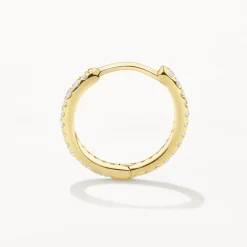 Online Diamond Helix Huggie Single Earring in 10k Gold Gifts For Him | Bridal Gifts