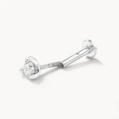 Clearance Diamond Helix Single Stud Earring in Silver Best Selling Gifts | Gifts For Him