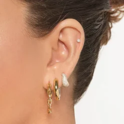 Online Diamond Helix Single Stud Earring in 10k Gold Best Selling Gifts | Gifts For Him