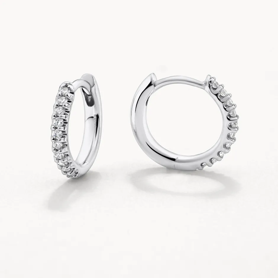 Fashion Diamond Huggie Earrings in Silver Best Selling Gifts | Gifts For Her