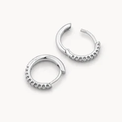 Fashion Diamond Huggie Earrings in Silver Best Selling Gifts | Gifts For Her