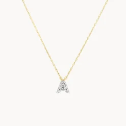 New Diamond Letter A Necklace in 10k Gold Best Selling Gifts | Gifts For Her