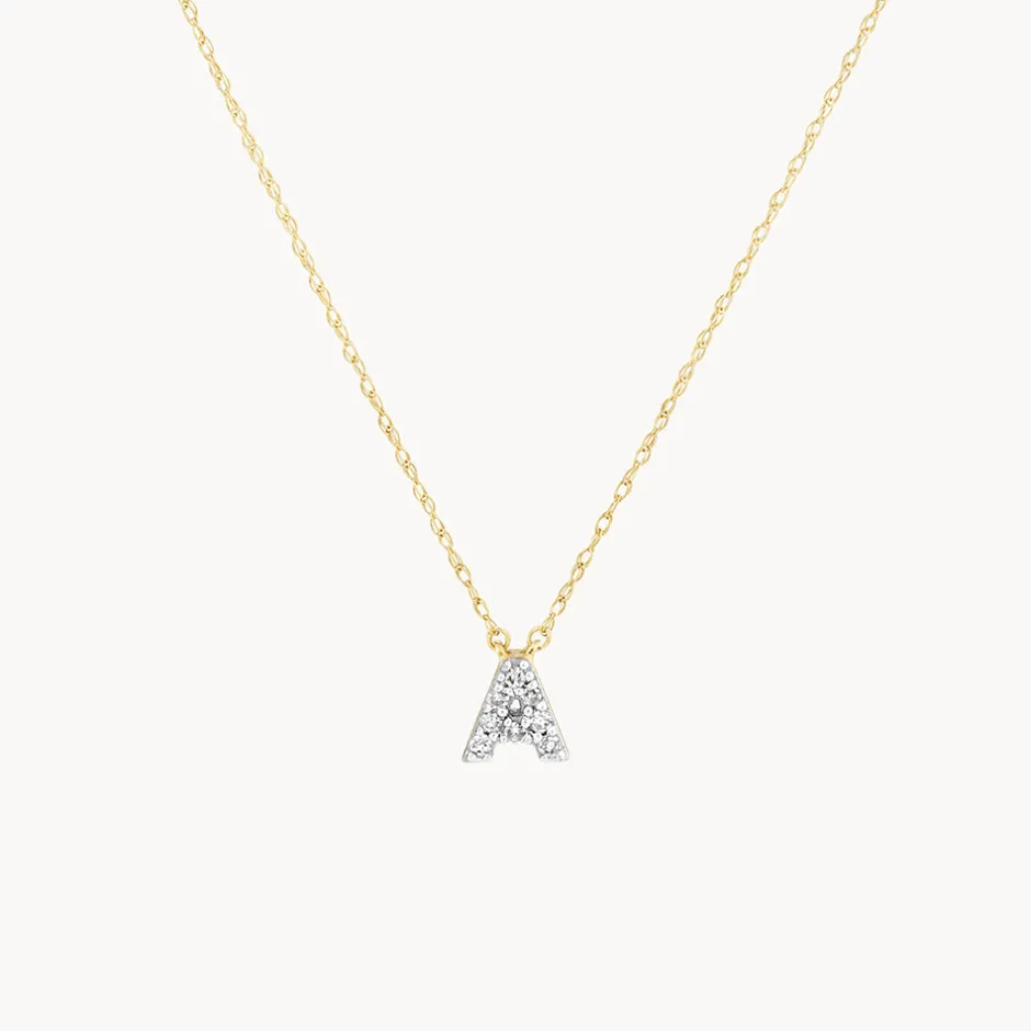 New Diamond Letter A Necklace in 10k Gold Best Selling Gifts | Gifts For Her