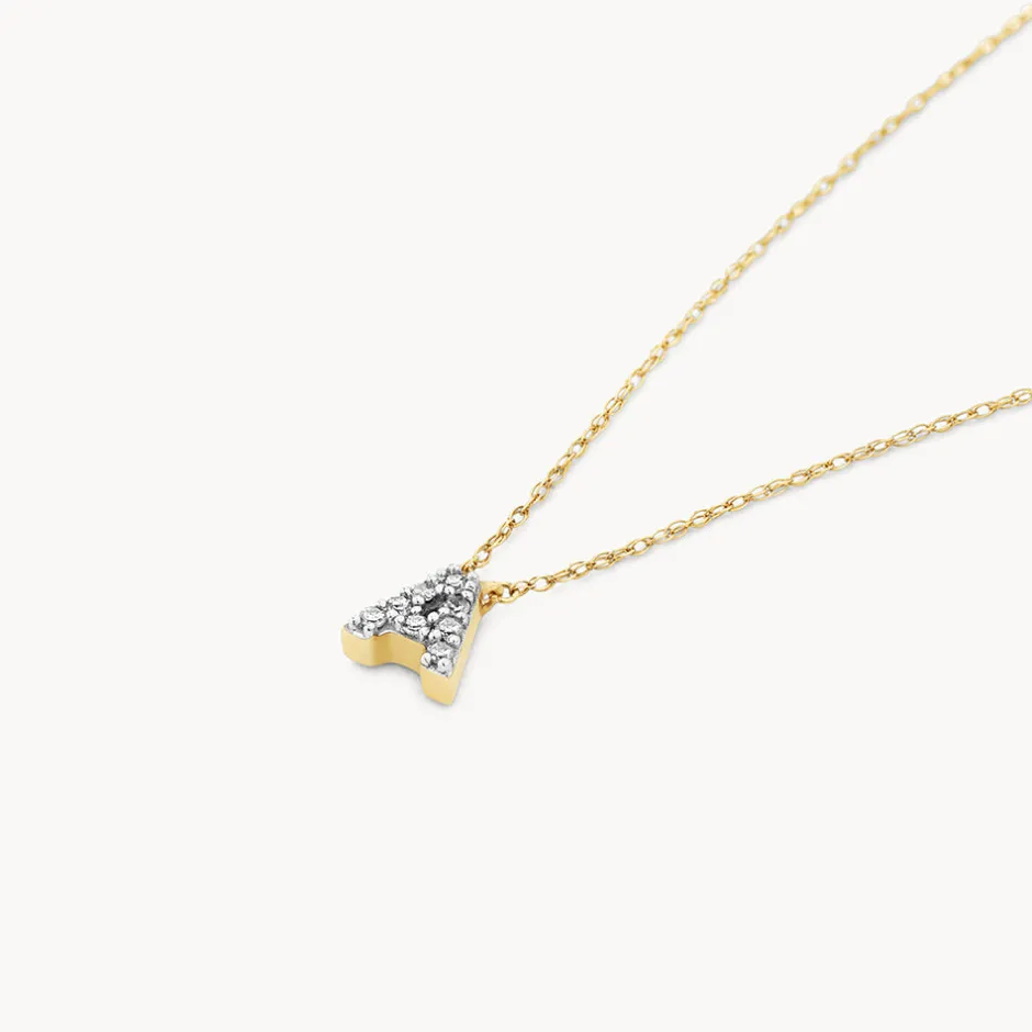 New Diamond Letter A Necklace in 10k Gold Best Selling Gifts | Gifts For Her