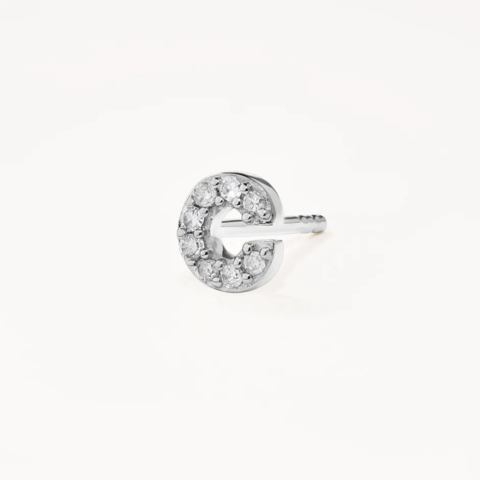 Hot Diamond Letter C Single Stud Earring in Silver Bridal Gifts | Best Friend Gifts