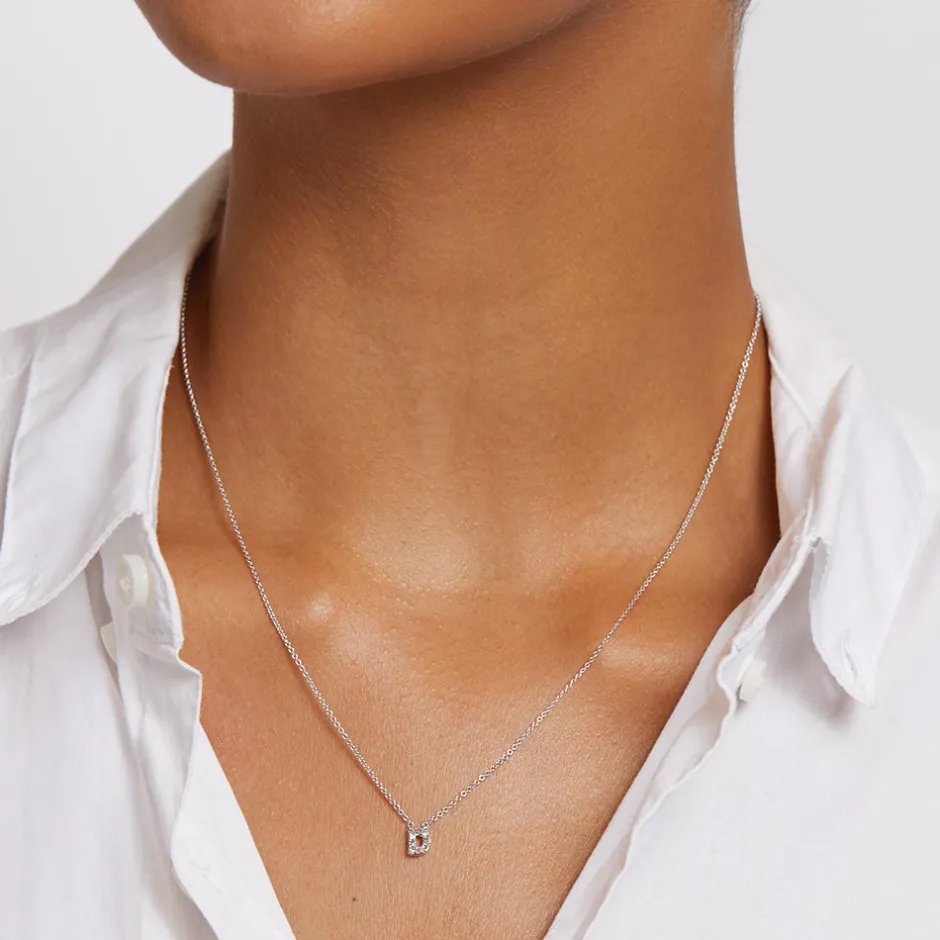 Sale Diamond Letter D Necklace in Silver Bridal Gifts | Letter Jewellery