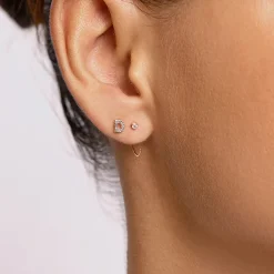 Fashion Diamond Letter D Single Stud Earring in 10k Gold Bridal Gifts | Letter Jewellery