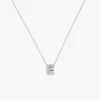 Outlet Diamond Letter E Necklace in Silver Bridal Gifts | Letter Jewellery