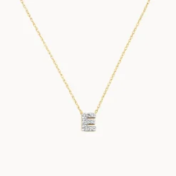 Best Diamond Letter E Necklace in 10k Gold Bridal Gifts | Letter Jewellery