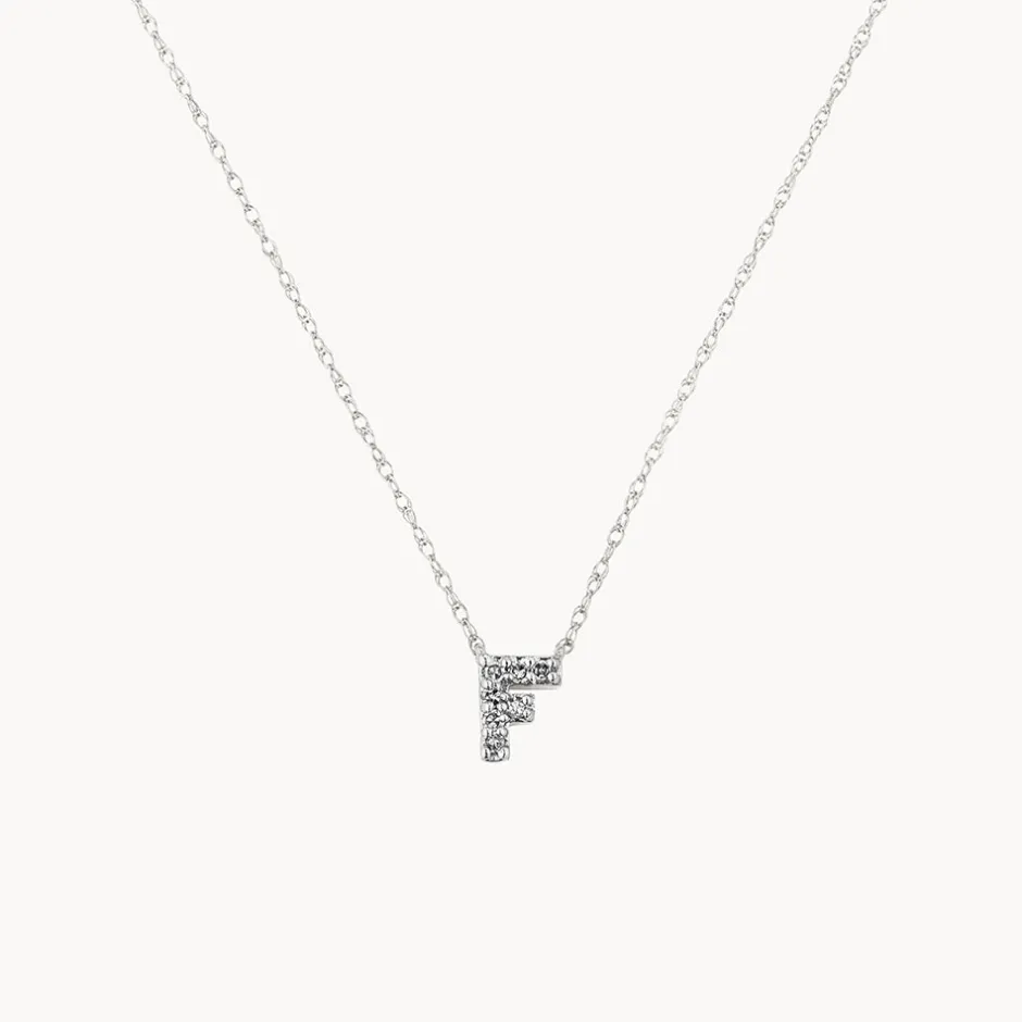 Hot Diamond Letter F Necklace in Silver Bridal Gifts | Letter Jewellery