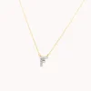 Clearance Diamond Letter F Necklace in 10k Gold Bridal Gifts | Letter Jewellery