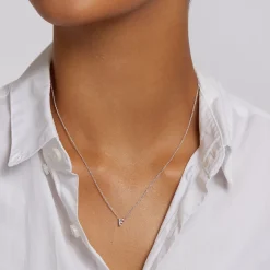Hot Diamond Letter F Necklace in Silver Bridal Gifts | Letter Jewellery