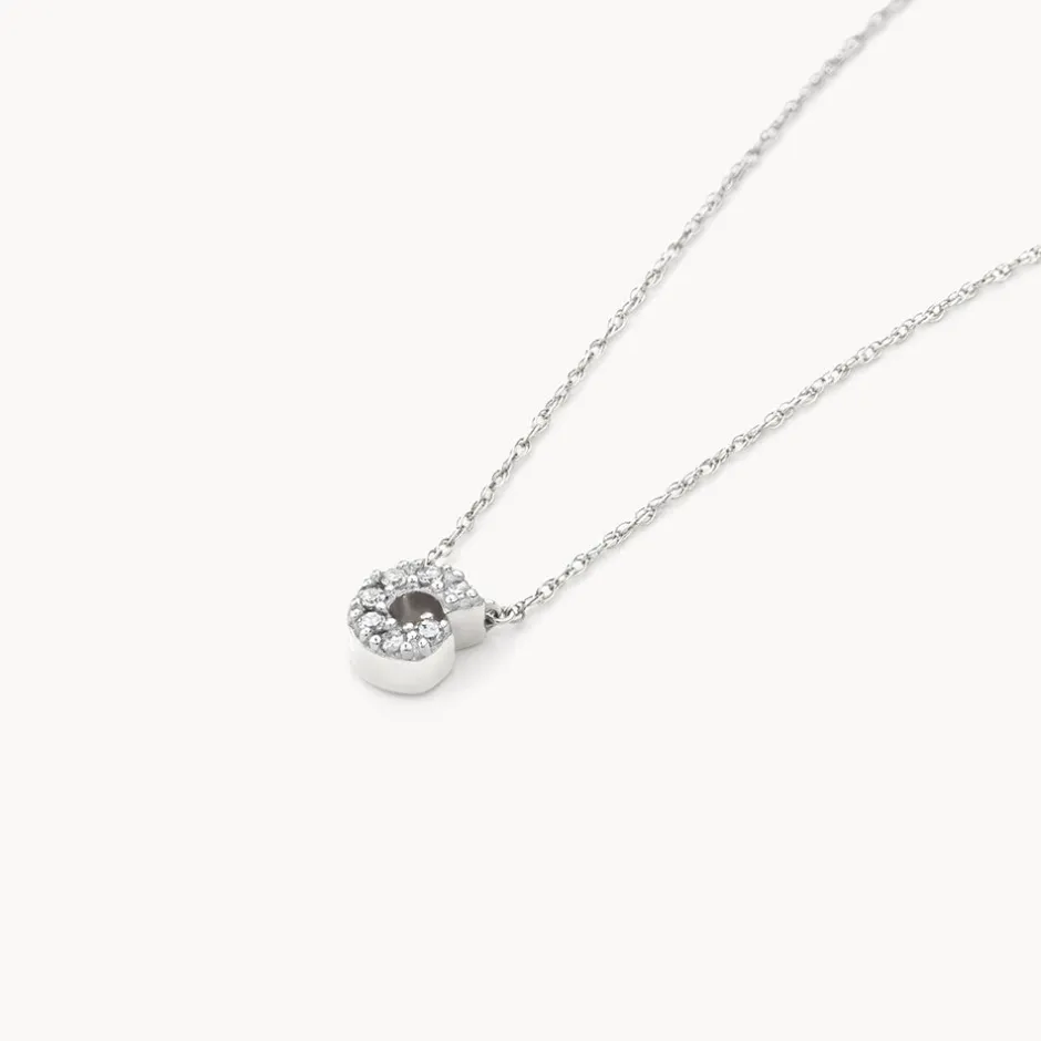 Sale Diamond Letter G Necklace in Silver Bridal Gifts | Letter Jewellery