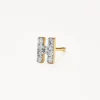 Hot Diamond Letter H Single Stud Earring in 10k Gold Letter Jewellery | Natural Diamonds