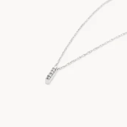Best Diamond Letter I Necklace in Silver Letter Jewellery | Natural Diamonds