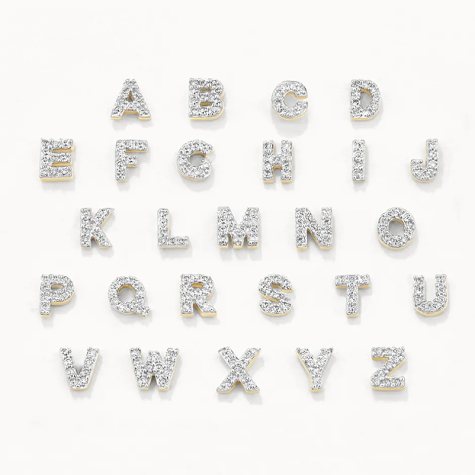 Sale Diamond Letter I Necklace in 10k Gold Letter Jewellery | Natural Diamonds