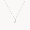 Sale Diamond Letter J Necklace in Silver Letter Jewellery | Natural Diamonds