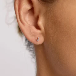 Online Diamond Letter J Single Stud Earring in 10k Gold Letter Jewellery | Natural Diamonds