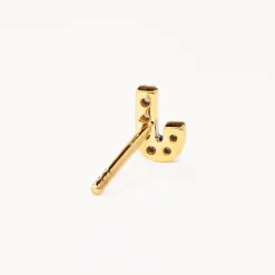 Online Diamond Letter J Single Stud Earring in 10k Gold Letter Jewellery | Natural Diamonds