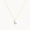 Discount Diamond Letter L Necklace in 10k Gold Best Friend Gifts | Letter Jewellery