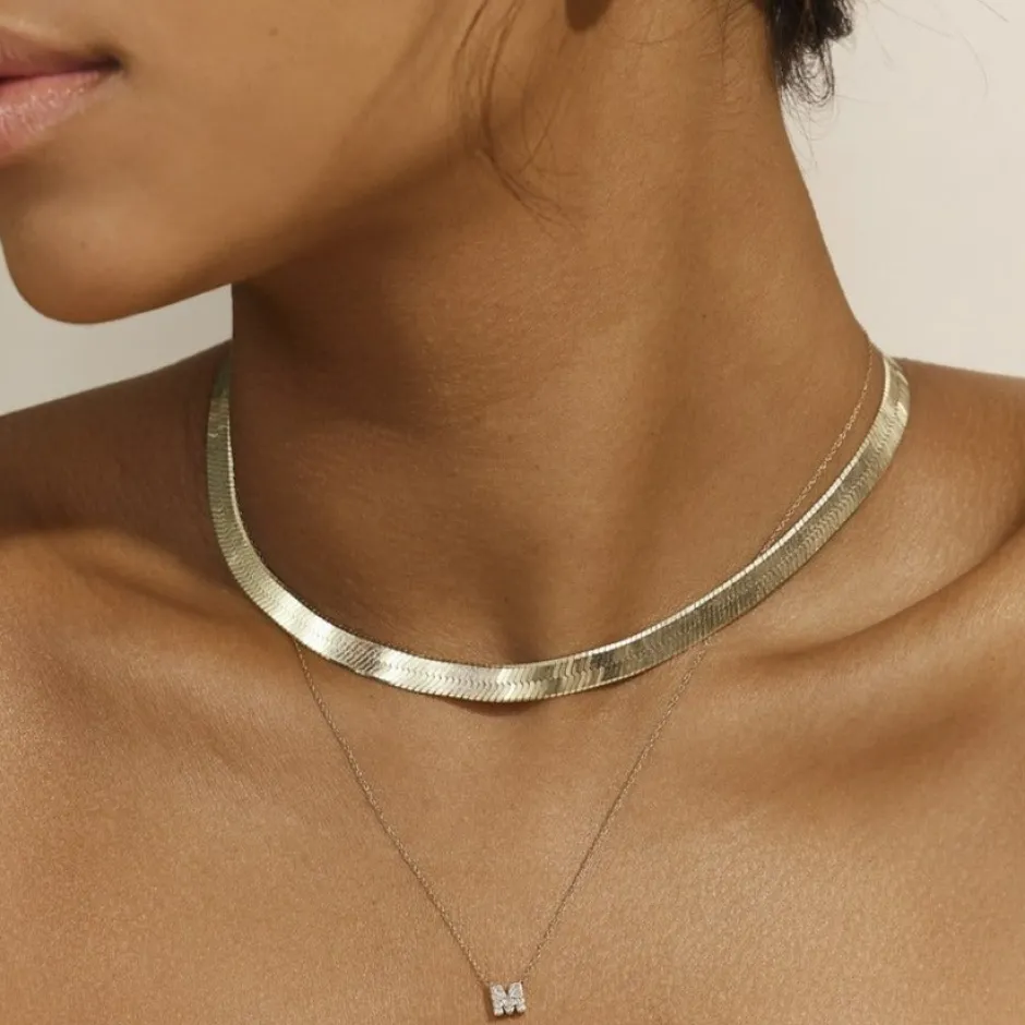 Online Diamond Letter M Necklace in 10k Gold Best Friend Gifts | Letter Jewellery