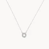 Clearance Diamond Letter O Necklace in Silver Letter Jewellery | Natural Diamonds