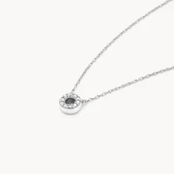 Clearance Diamond Letter O Necklace in Silver Letter Jewellery | Natural Diamonds