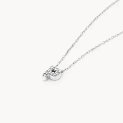 Hot Diamond Letter P Necklace in Silver Letter Jewellery | Natural Diamonds