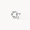 New Diamond Letter Q Single Stud Earring in Silver Letter Jewellery | Natural Diamonds