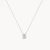 Best Diamond Letter S Necklace in Silver Letter Jewellery | Natural Diamonds