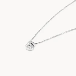 Best Diamond Letter S Necklace in Silver Letter Jewellery | Natural Diamonds