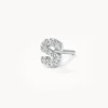 Fashion Diamond Letter S Single Stud Earring in Silver Letter Jewellery | Natural Diamonds