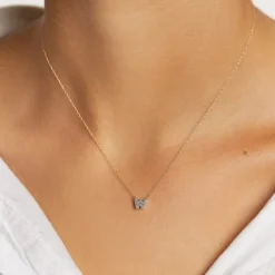 Clearance Diamond Letter W Necklace in 10k Gold Letter Jewellery | Natural Diamonds
