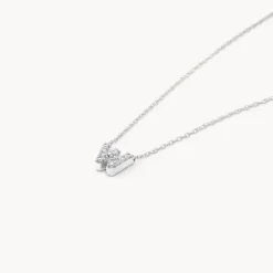 Best Diamond Letter W Necklace in Silver Letter Jewellery | Natural Diamonds